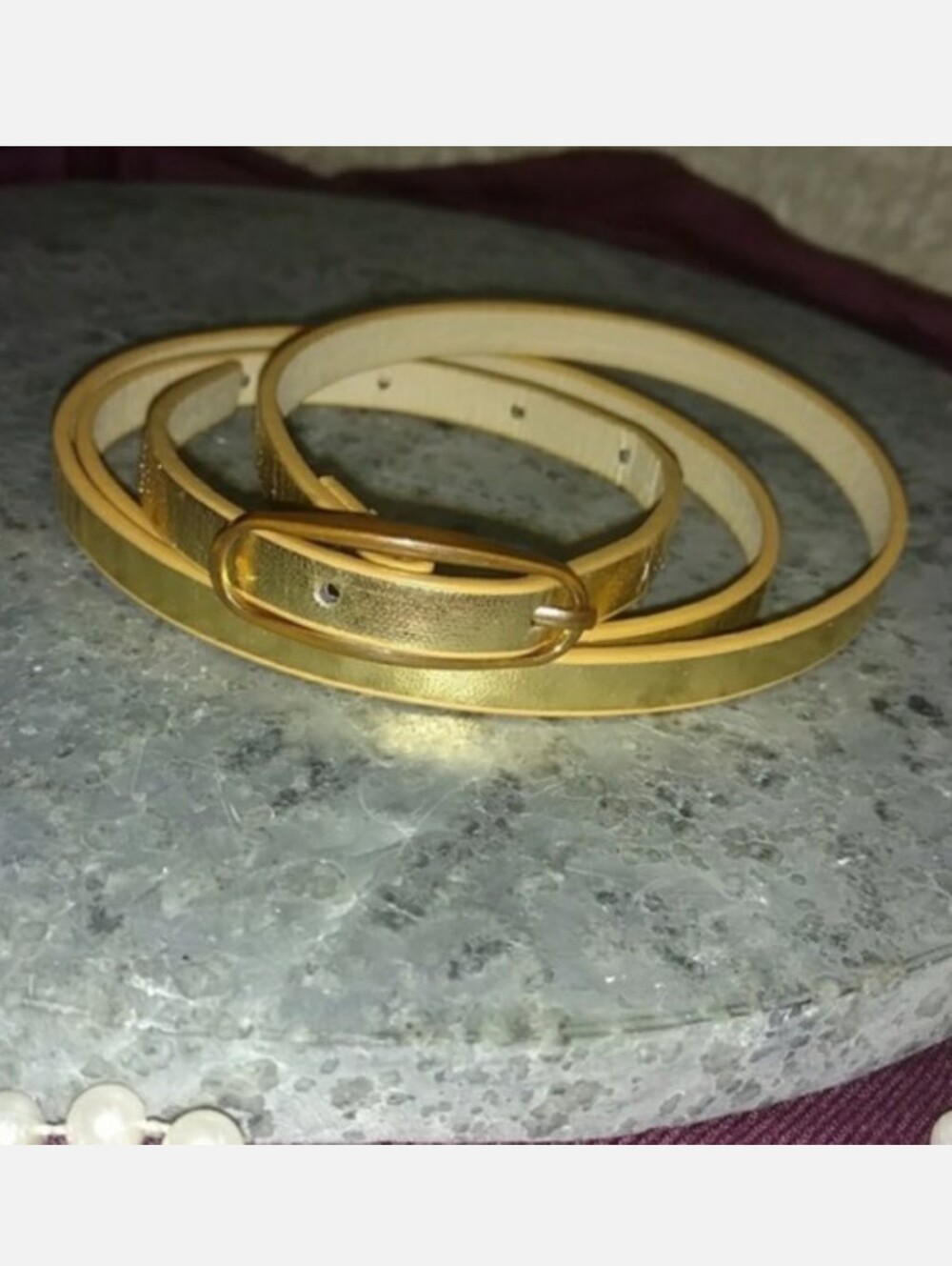 Gold Skinny Belt 30"-36"
